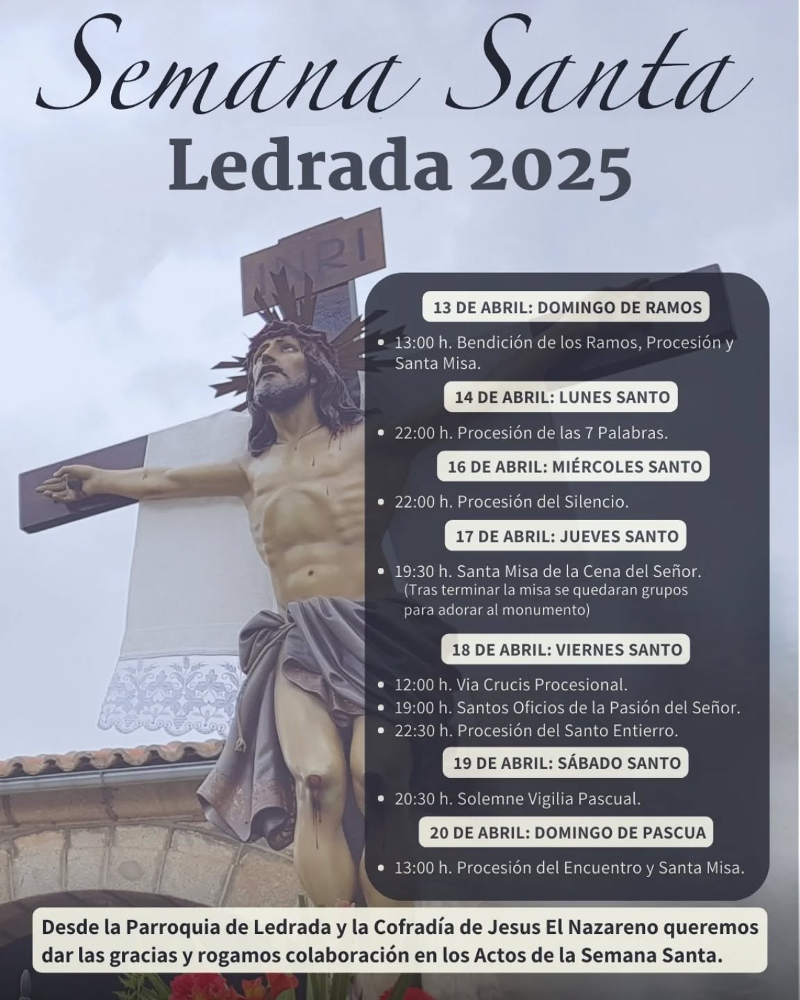 Semana Santa en Ledrada 2025 Ledrada